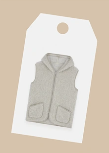 Wool Gilet - Light Grey